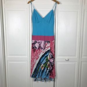 Y Yigal Floral Print Bloom Low Back Dress NWT